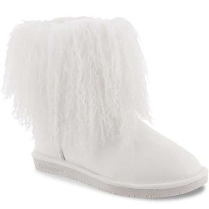 Bearpaw White Fur Booties
